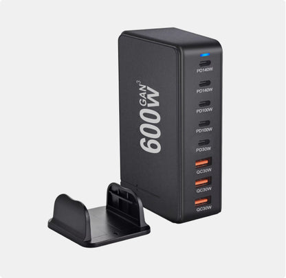 600W USB and USB-C 8 Port Fast Charging Station
