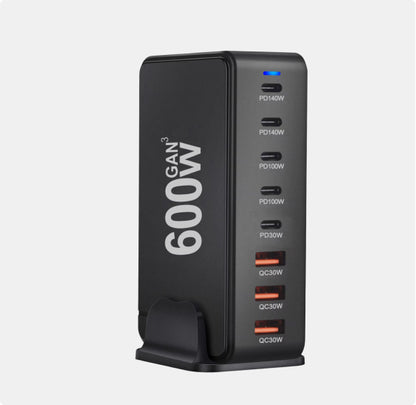 600W USB and USB-C 8 Port Fast Charging Station